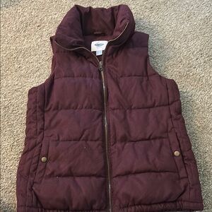 Burgundy Puffer Vest